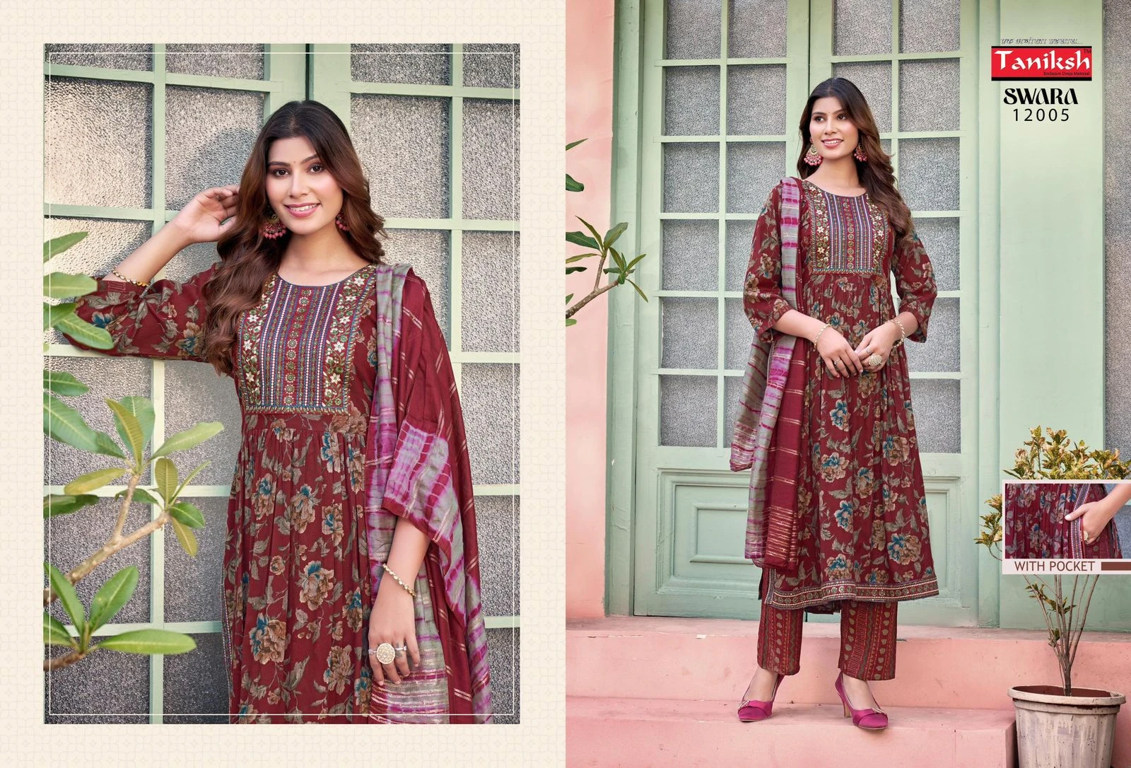 Taniksh Swara Vol 12 Capsule Rayon Print Wholesale Readymade Salwar Suit Catalog — Wholesale Readymade Suit, MPA wholesale from Surat — view 6